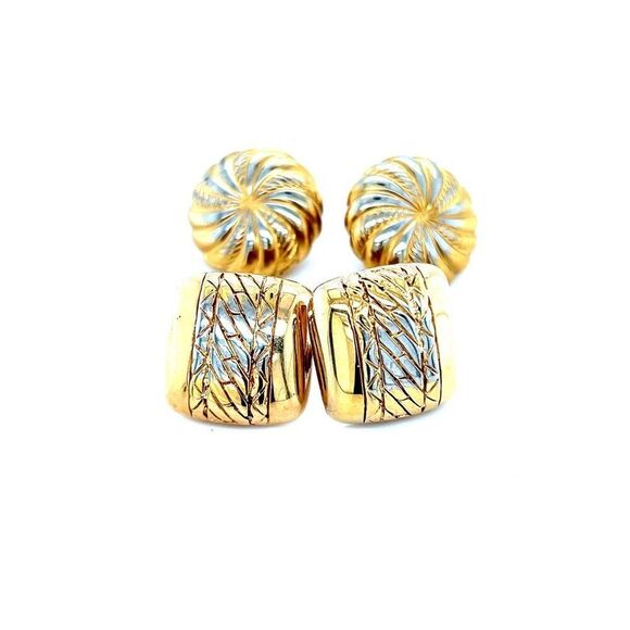 Swirl & Square Earrings - Picture 1 of 8